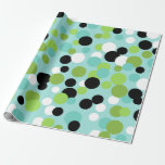 Retro Festive Polka dots Wrapping Papper Presentpapper<br><div class="desc">Designen kommer från originalteckningen.</div>