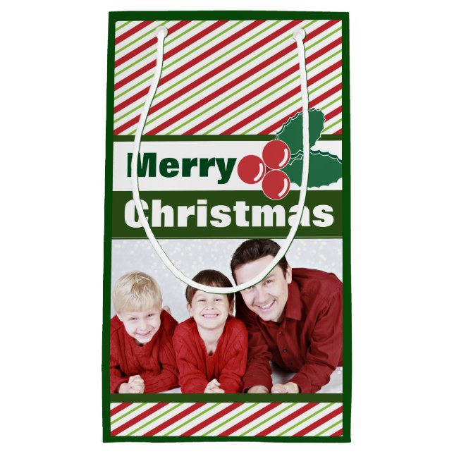 Retro Festive Rand och Holly Anpassningsbar Photo (Framsidan)