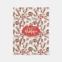 Retro Festive Roligt Polkagrisar Mönster Baby Namn