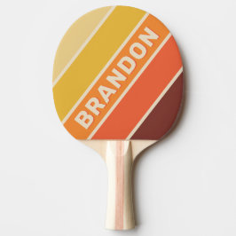 Retro Fet Ränder med Namn Pingisracket