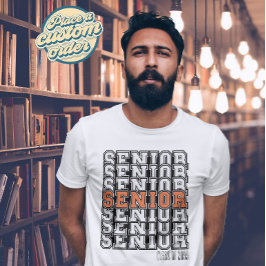 Retro fet Senior-skjorta Klass av gåva T Shirt