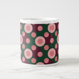 Retro fetbold prickmönster Jumbo-mugg Jumbo Mugg