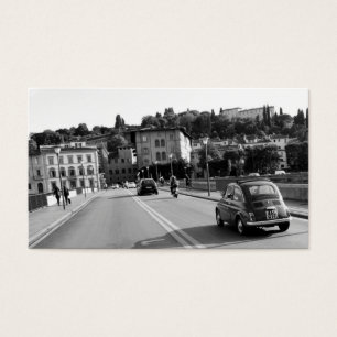 Retro Fiat 500 i Florence Visitkort