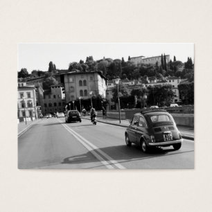 Retro Fiat 500 i Florens Visitkort