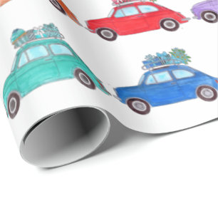 Retro Fiat 500 med presenter Presentpapper