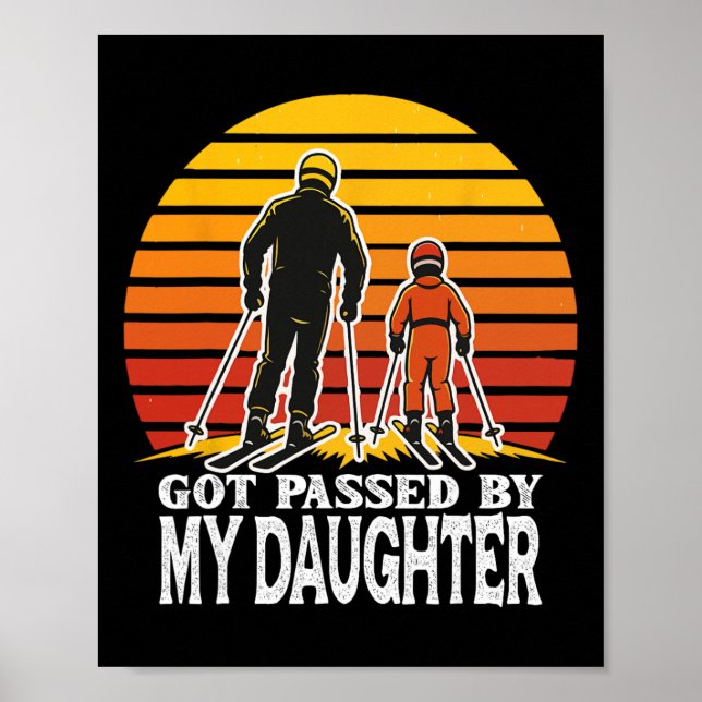 Retro Fick Spark Av Min Dotter Rolig Skid Design  Poster (Framsidan)