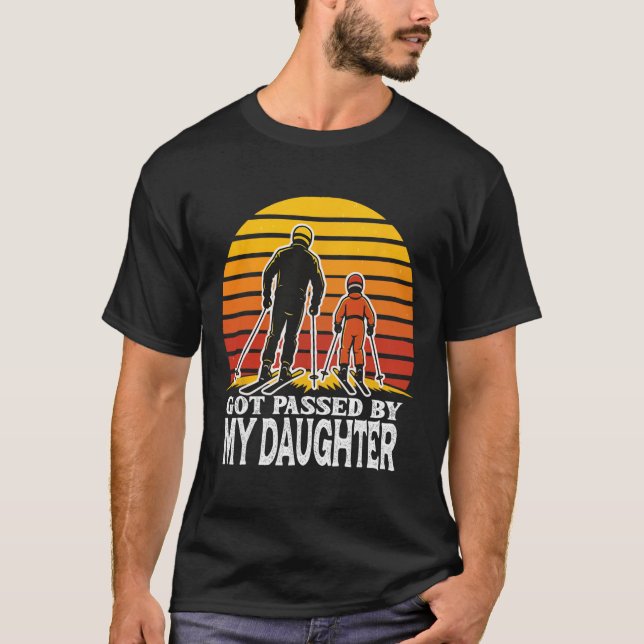Retro Fick Spark Av Min Dotter Rolig Skid Design  T Shirt (Framsida)
