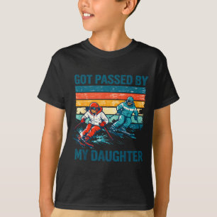 Retro Fick Sparken Av Min Dotter Roligt Skidåkning T Shirt
