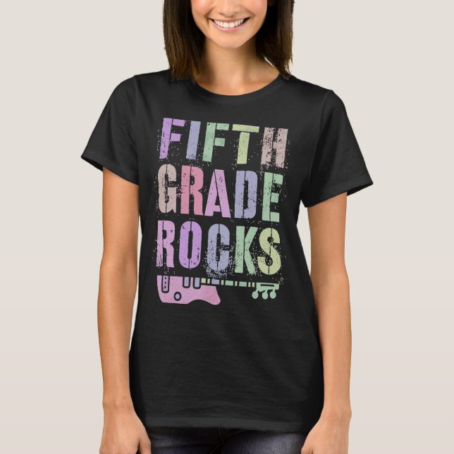 Retro FIFTH STEN Lacher Rockstar Team 5 T Shirt (Framsida)