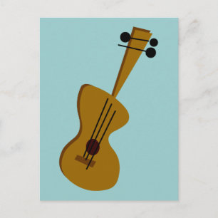 Retro Fifties Guitar Vykort