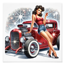 RETRO FIFTIES PIN Up Girl