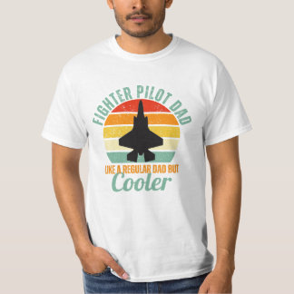 Retro Fighter Pilot Pappa F-35 T Shirt