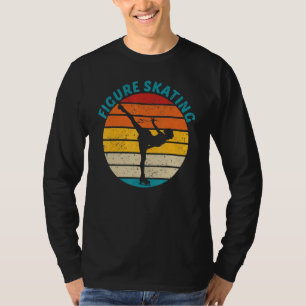 Retro Figur Skating Vintage Skater Winter Ice ska T Shirt