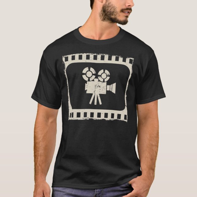 Retro Film Camera Director Filmmaker Design Essen T Shirt (Framsida)