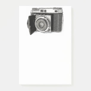 Retro Film Camera Photography Teckning Sketch Post-it Block