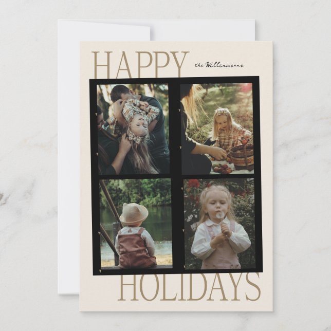 Retro-Film Inspired Holiday Photo Card Julkort (Framsida)