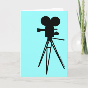 Retro filmkameraSilhouette Kort