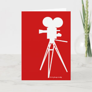 Retro filmkameraSilhouette Kort