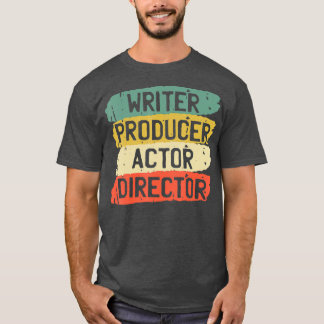 Retro Filmmaker Producer Writer Actor och Movie T Shirt