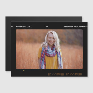 Retro filmram foto examensannonsering magnetisk inbjudningskort