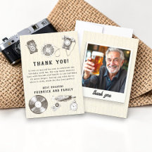 Retro Filmrulle Vintage Födelsedagsfoto Tack