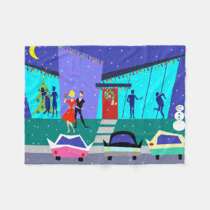 Retro filt för ull för helgdagtecknadjul