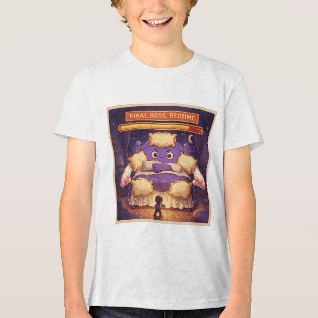 Retro Final Boss Spelare T Shirt (Framsida)