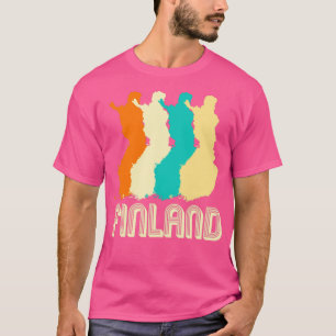Retro Finland Karta T Shirt