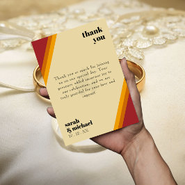 Retro Fire Heart remsade Perfekten Matcha Bröllop Tack Kort