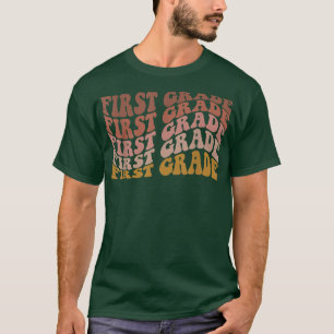 Retro First Klass Back to school för lärare och T Shirt