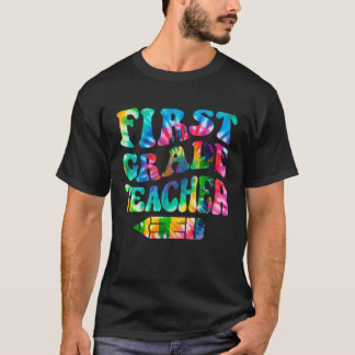 Retro First Klass Lacher Tie Dye Funny 1st Klass T Shirt