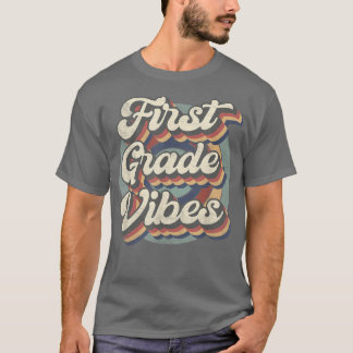 Retro First Klass Vibes Back to school Lärare Stu T Shirt
