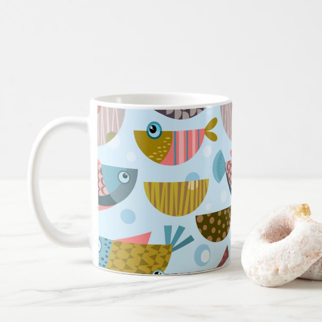 Retro Fish Kaffemugg (Med munk)