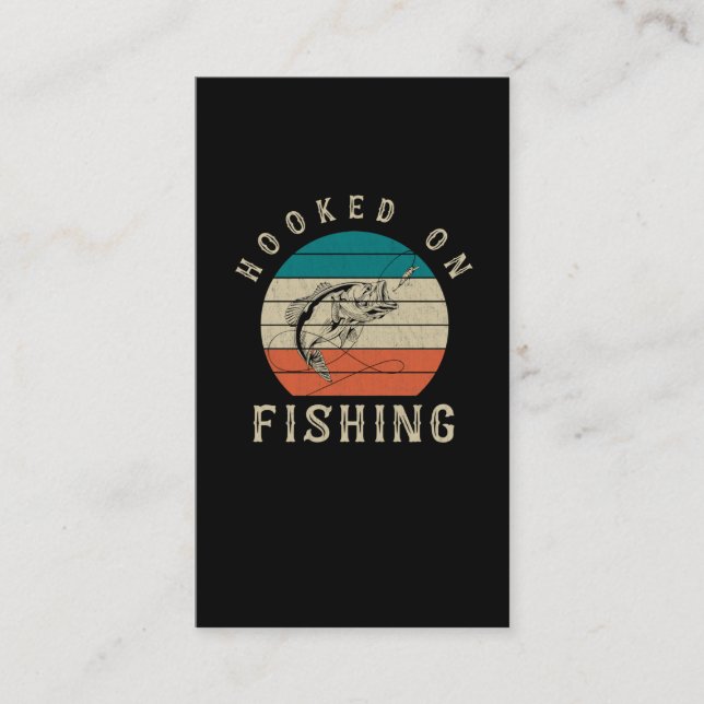 Retro Fishing Krok Pun Funny Bass Fishing Visitkort (Framsida)