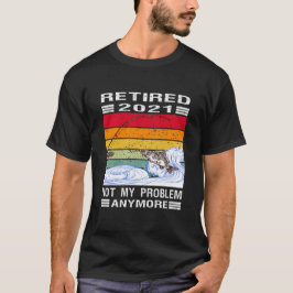 Retro Fishing Pension Gift, pensionerad 2021 Coola T Shirt