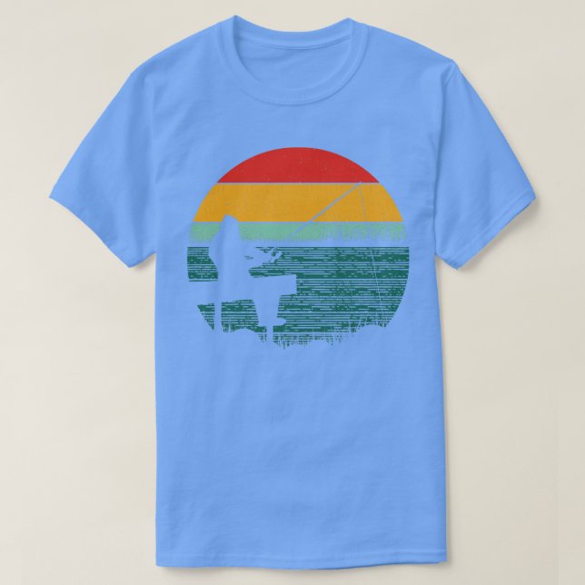 Retro Fishing Sunset T Shirt (Design framsida)