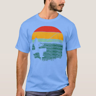 Retro Fishing Sunset T Shirt
