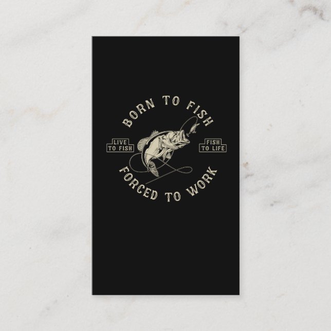 Retro Fishing Work Humor Sarcastic Fisherman Visitkort (Framsida)