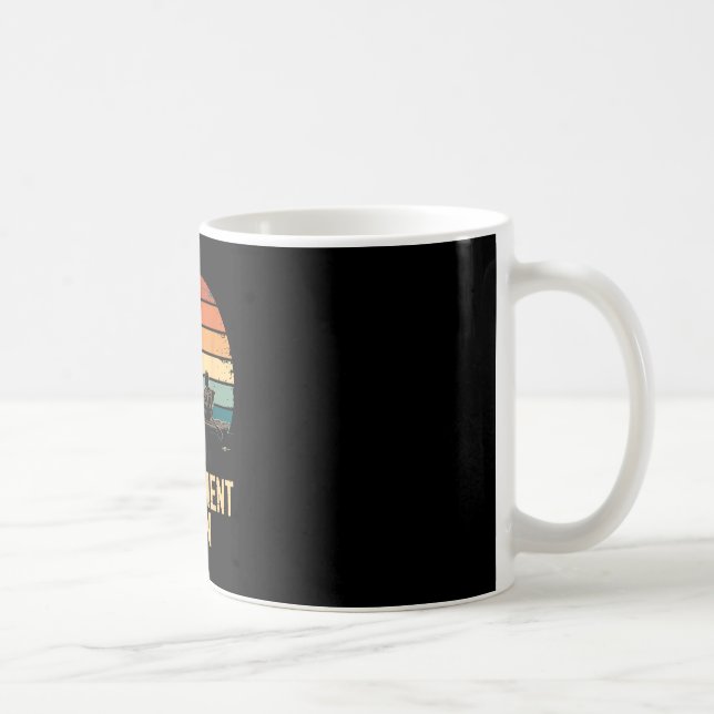 Retro fiskebåt solnedgång Min pensionsplan Kaffemugg (Höger)