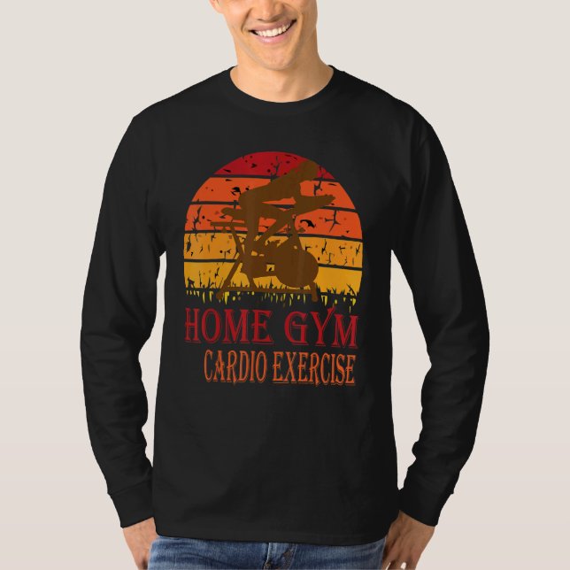 Retro Fitness Bike Home Gym Cardio Exercise-cykel T Shirt (Framsida)