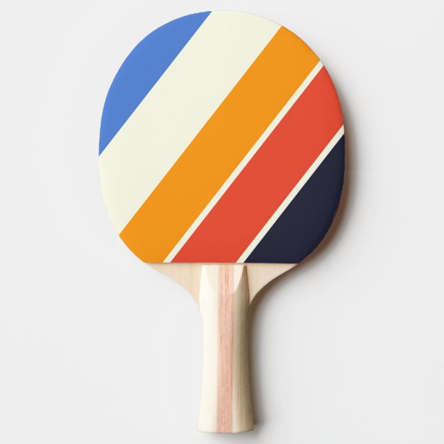 Retro Five Fet Ränder Pingisracket (Framsidan)