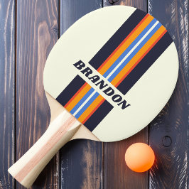 Retro Five Rally-ränder med namn Pingisracket