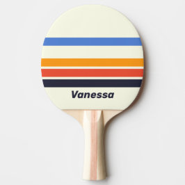 Retro Five tvärstripning med namn Pingisracket
