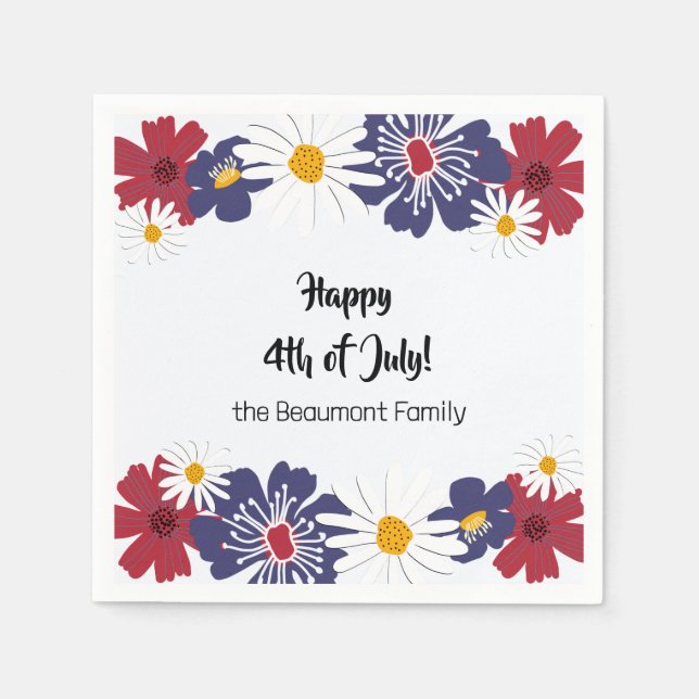 Retro Fjärde juli 2004 Cocktail-Party Pappersservett (Framsidan)