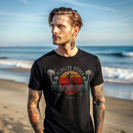 Retro Flagler Beach T Shirt
