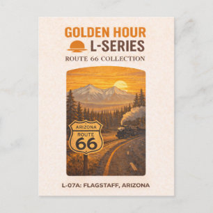 Retro Flagstaff Arizona Route 66 Landmärke Konst Helg Vykort