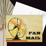 Retro Fläkt-postkort Vykort<br><div class="desc">Ett mångsidigt "Fläkt Mail"-postkort för att få dina vänner och familjer att le. Det finns så många användor för denna humoristiska känsla: säg tack, täck upp någons dag, skicka ord för uppmuntran, låt någon veta hur mycket de elak till dig, få ett bra/snabbt tillfrisknande önskemål, skicka till en kändis, och...</div>