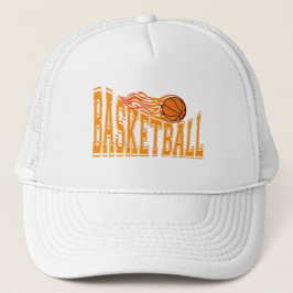 Retro Flaming Basketball Sports Team Keps