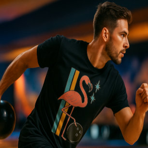 Retro Flamingo Bowling 2007 T Shirt