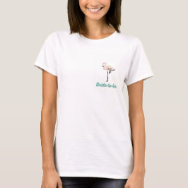 Retro Flamingo Brides Flock Möhippa blue T Shirt